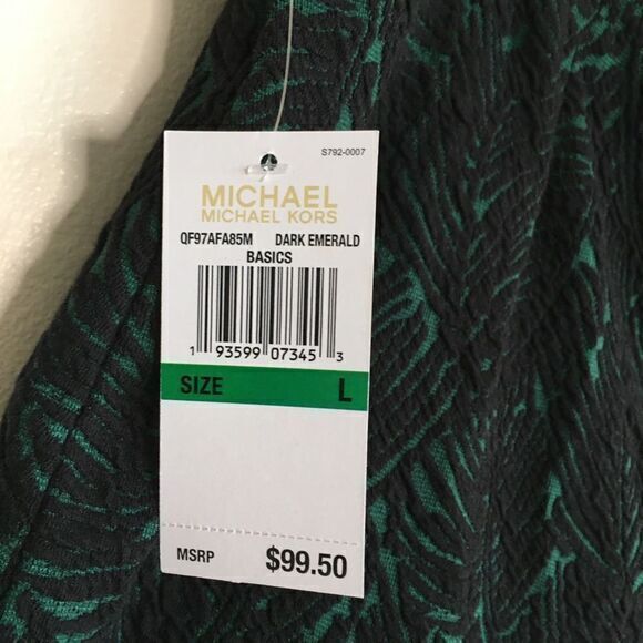 New Michael Kors Green/Emerald‎ Asymmetrical Skirt Calf Length Size L - Picture 3 of 7